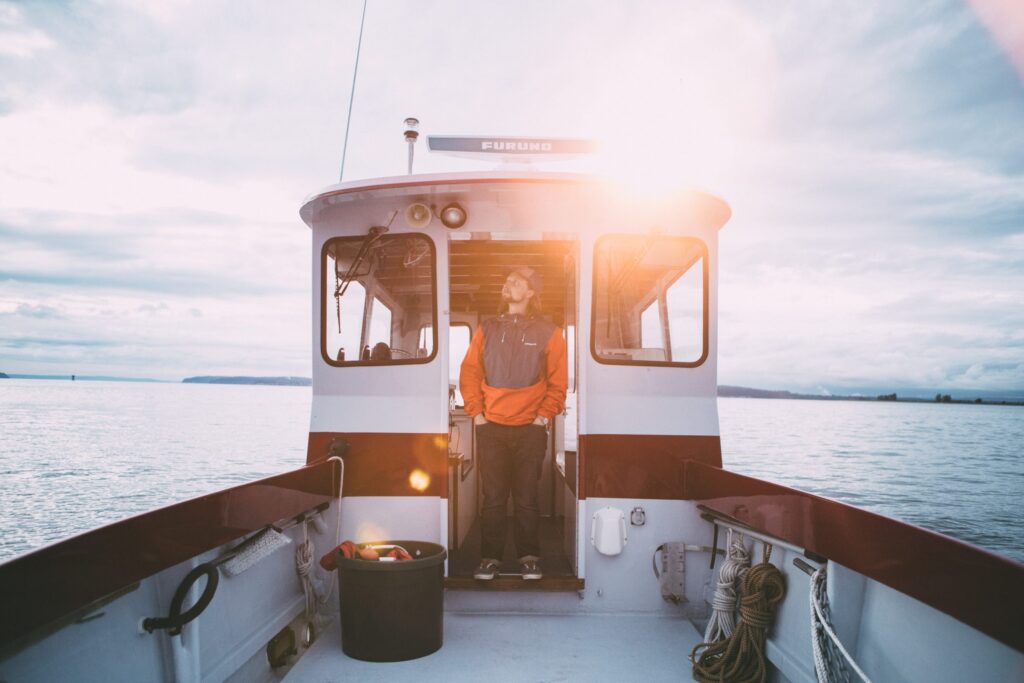 man on boat
