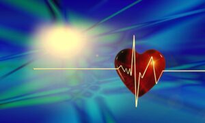 heart with electrical activity 