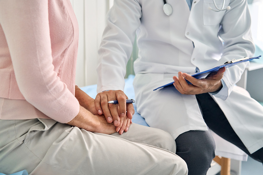Doctor showing compassion to patient